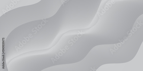 Abstract white background with elegant blue waves of soft silk fabric and smooth flowing lines creates a light artistic vector texture wallpaper.