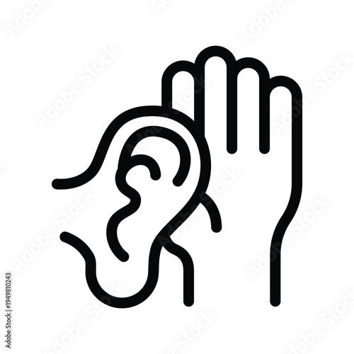hearing line icon illustration vector graphic.eps