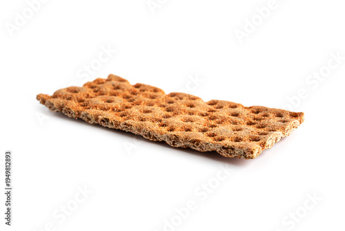 Rye crispbread isolated on a white background. High quality photo