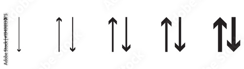 Up and down arrow icon vector. Transfer arrows icon. graphic icon. Upload and download arrow icon EPS10