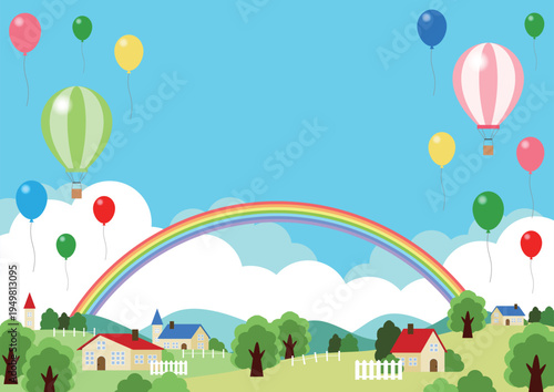 牧場レジャーイベント背景、横、かわいい