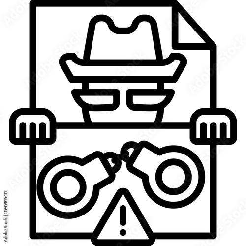 Theft Case line icon