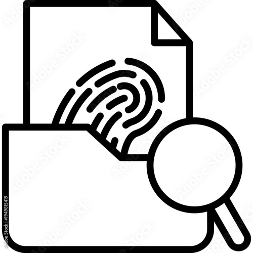 Forensic Evidence line icon