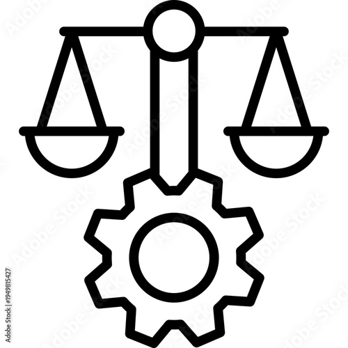 Justice System line icon