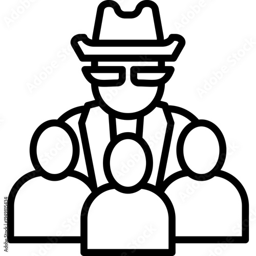 Organized Crime line icon