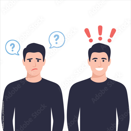 Thoughtful child character with questioning expression for education concepts vector illustration