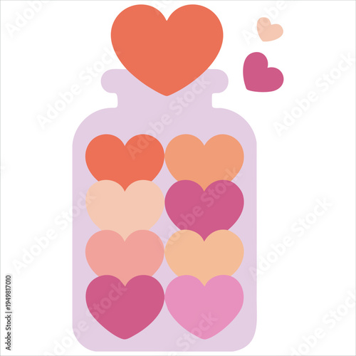 Message of love in bottle for charitable causes vector illustration