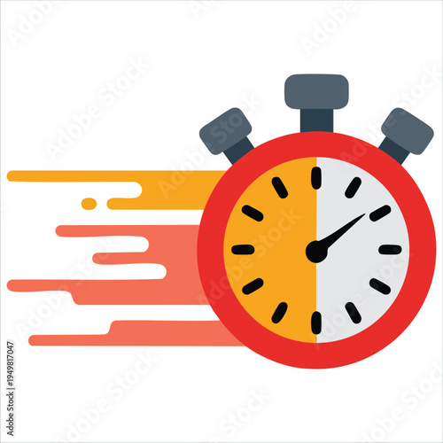 Fast delivery time concept symbol vector illustration for shipping services
