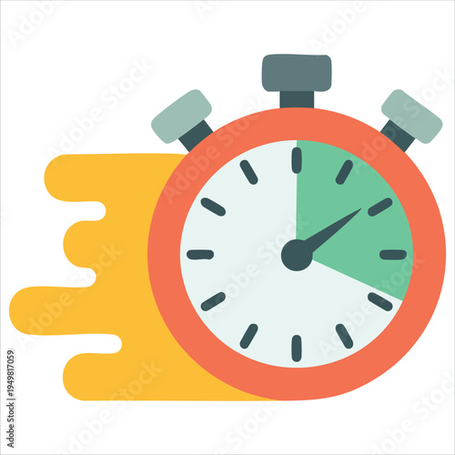 Quick package delivery time symbol vector illustration for logistics