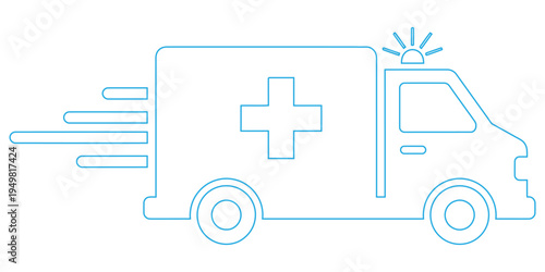 Emergency medical services vehicle illustration