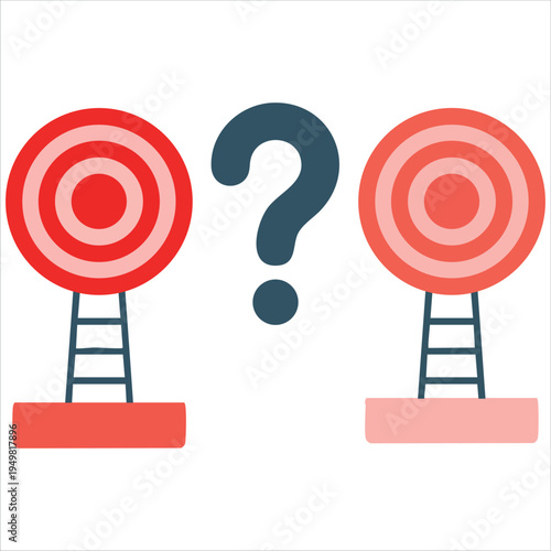 Risk management and goal setting for entrepreneurs short and long term business objectives illustration