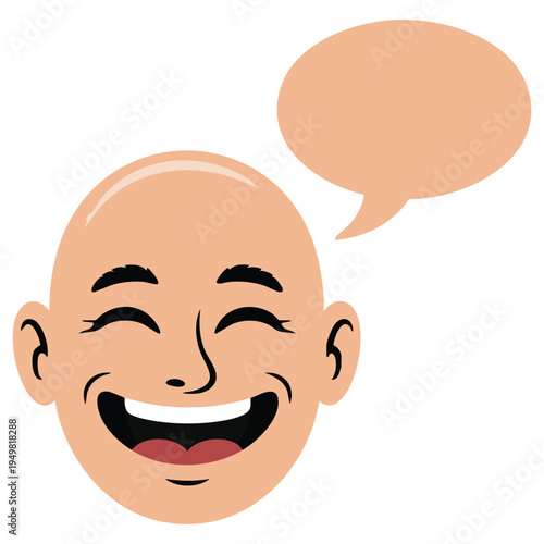 Amusing comic character face vector illustration