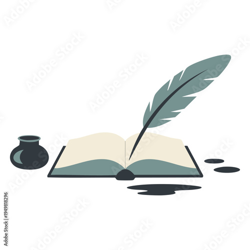 Literature book vector illustration for reading concepts