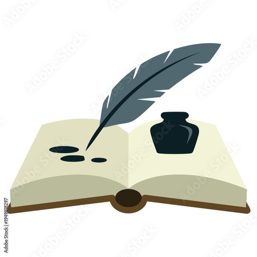 Literary book symbol vector illustration