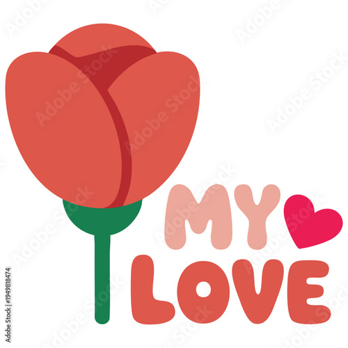 My love message vector illustration for romantic concepts