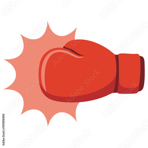 Fighting gloves emblem vector template design