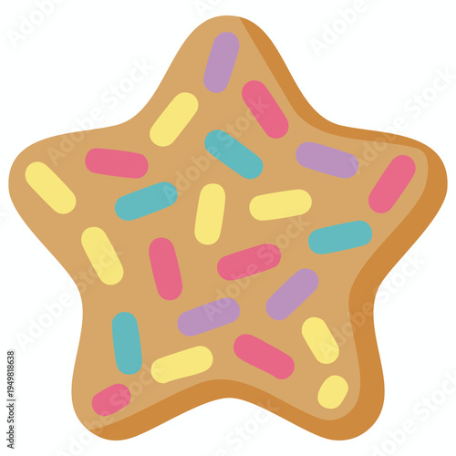 Cookie star gingerbread vector for web presentation logo and icon design