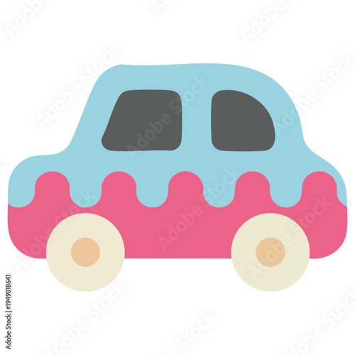 Gender reveal party decorative icon for baby shower celebrations vector illustration