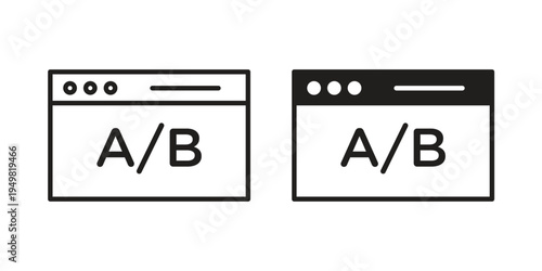 A B test icon symbol collection for web design. Icon Element For Design