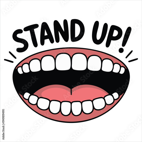 Standing announcement vector illustration