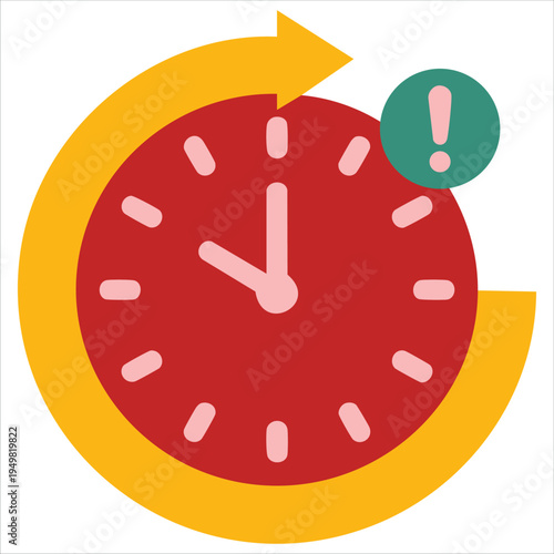 Out of time time out icon vector illustration