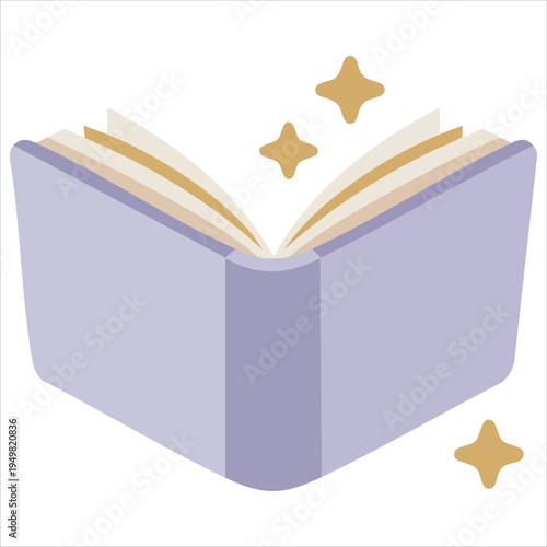 Hand drawn notebook with lined pages for writing and journaling vector design