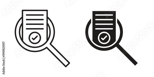 Audit icon symbol collection for web design. Icon Element For Design