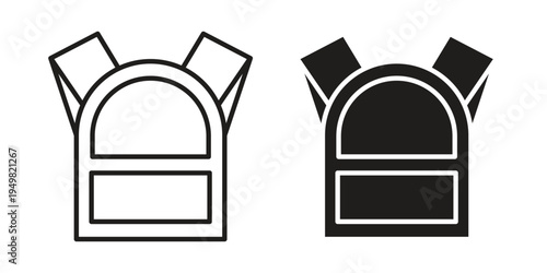 Backpack icon symbol collection for web design. Icon Element For Design