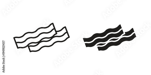 Bacon icon symbol collection for web design. Icon Element For Design