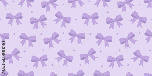 かわいいリボンのシームレスな背景画像。（Seamless background image of cute ribbons.）
