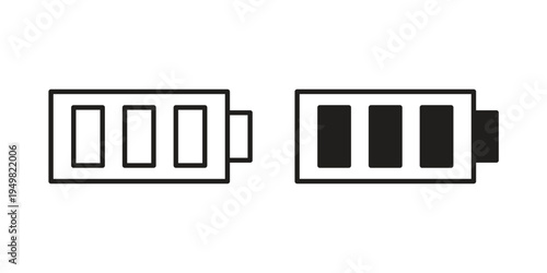 Battery icon symbol collection for web design. Icon Element For Design