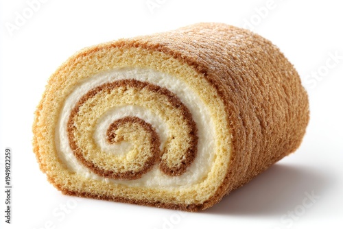 Delicious swiss roll cake dessert sweet.