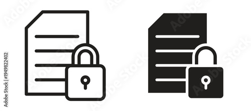 Confidential icon vector design template and illustration EPS10.