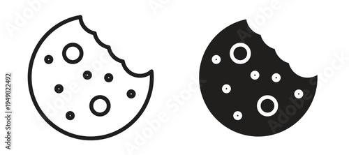 Cookie icon vector design template and illustration EPS10.