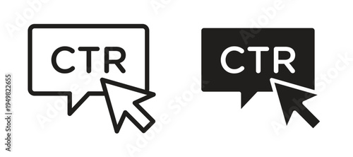 CTR icon vector design template and illustration EPS10.