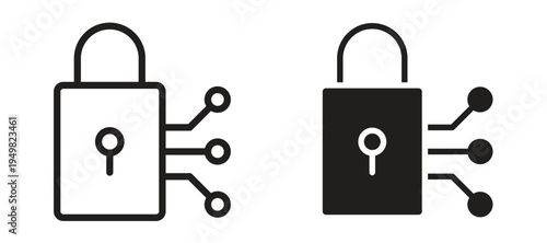 Encryption icon vector design template and illustration EPS10.