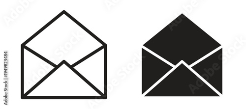 Envelope icon vector design template and illustration EPS10.