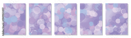 幻想的なパステルドット 透明感のあるボケ味グラデーション背景セット