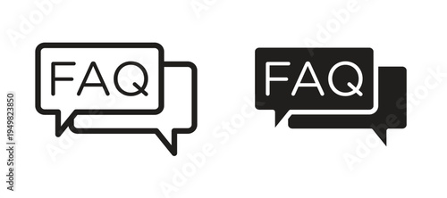 FAQs icon vector design template and illustration EPS10.