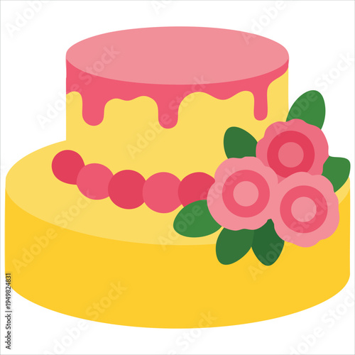 Fancy layered dessert for bakery promotion and design vector