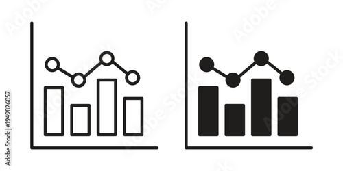 Chart icon symbol collection for web design. Icon Element For Design