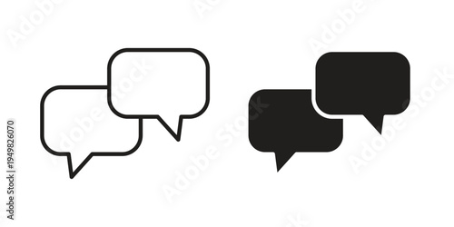Chat bubble icon symbol collection for web design. Icon Element For Design