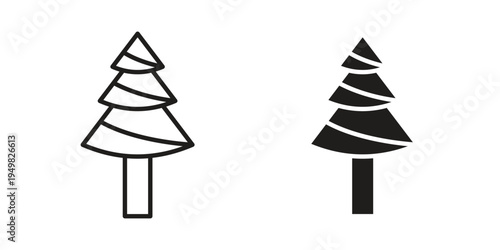 Christmas tree icon symbol collection for web design. Icon Element For Design