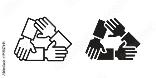 Collaboration icon symbol collection for web design. Icon Element For Design