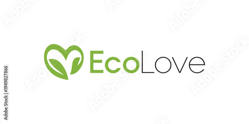 Modern Eco Love Logo for Organic Lifestyle and Environmental Branding