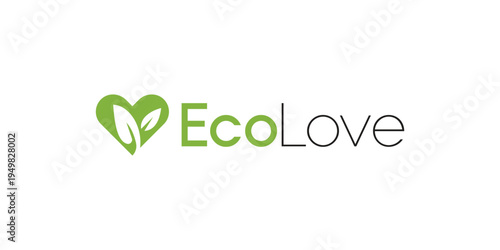 Modern Eco Love Logo for Organic Lifestyle and Environmental Branding