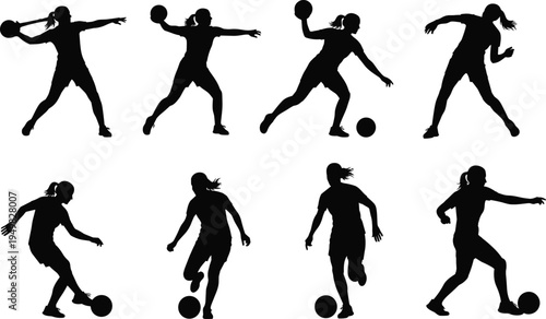 Runner Sprinting Silhouette, Athlete Starting Race Pose, Track And Field Action, Sports Performance Graphic, Speed Running Vector Illustration, Cad Drawing Flat Vector Illustration