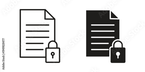 Confidential icon symbol collection for web design. Icon Element For Design