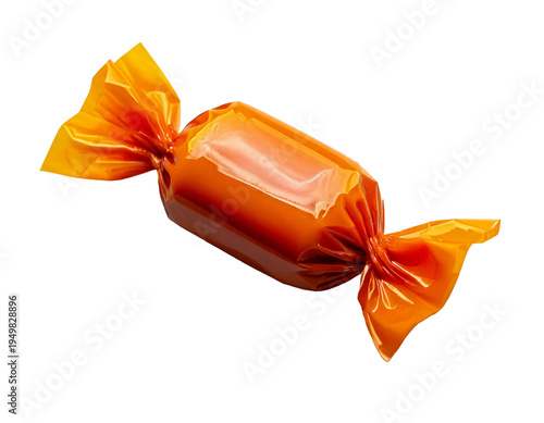 caramel candy with hard shell wrap, classic treat for trick or treat event