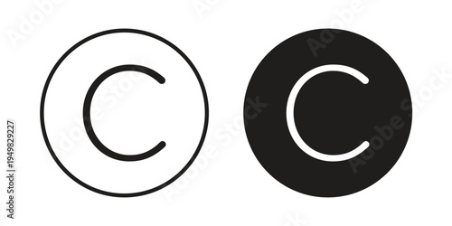 Copyright icon symbol collection for web design. Icon Element For Design